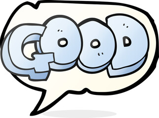 speech bubble cartoon Good symbol