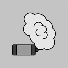 Smoke grenade vector flat icon