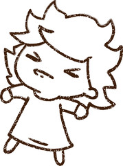 Angry Woman Charcoal Drawing