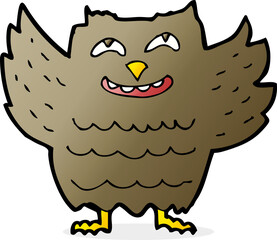 cartoon happy owl