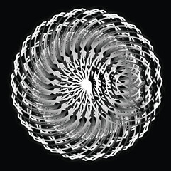 black and white spiral