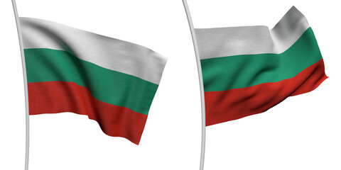 Bulgaria Two Model ALPHA BACKROUND Flag