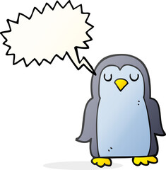 speech bubble cartoon penguin