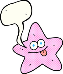 comic book speech bubble cartoon starfish