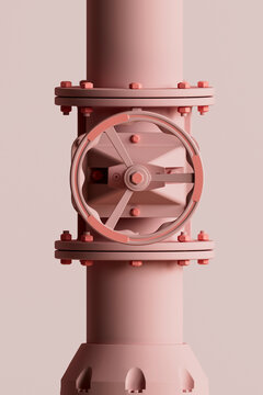 oil tube with valve. 3d render