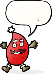 cartoon funny christmas creature with speech bubble
