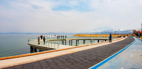 Fototapeta premium Edremit district of Van province. Beautiful Edremit view in Van, Turkey.