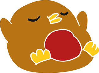 cartoon cute kawaii red robin