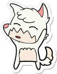 sticker of a cartoon fox