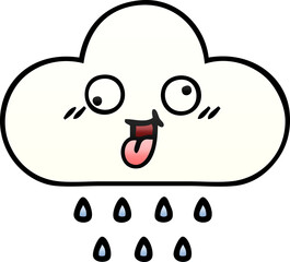 gradient shaded cartoon rain cloud