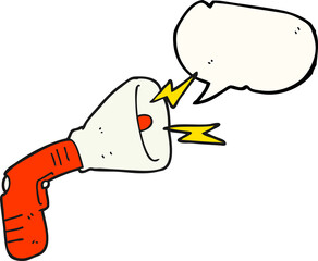 speech bubble cartoon megaphone