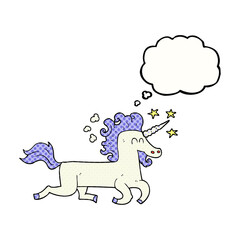 thought bubble cartoon unicorn