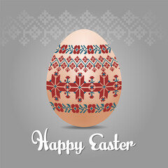 easter egg with pattern
