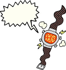 comic book speech bubble cartoon wrist watch