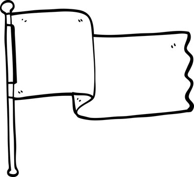 recommend clip art: line drawing cartoon white flag waving
