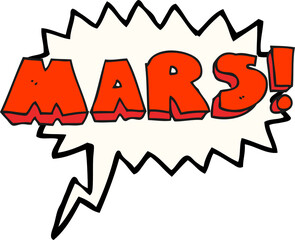 speech bubble cartoon Mars text symbol
