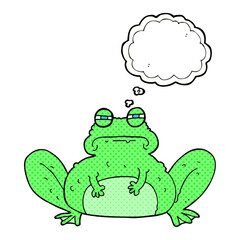 thought bubble cartoon frog