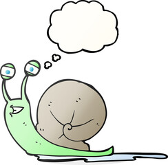 thought bubble cartoon snail
