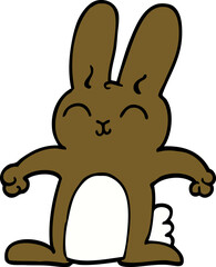 happy cartoon doodle rabbit
