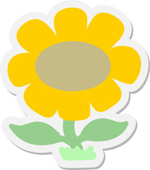 flower growing sticker
