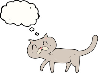 thought bubble cartoon cat