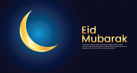 Fototapeta na wymiar Eid Mubarak Art Illustration Background Design Template 