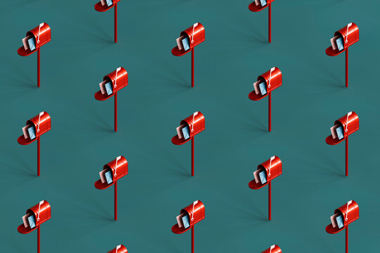 pattern of many mailboxes
