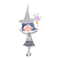 cartoon happy witch