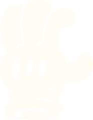 cartoon doodle glove hand