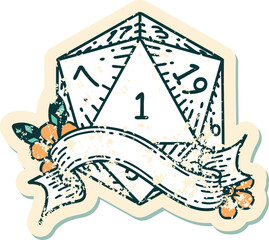 natural one d20 dice roll illustration