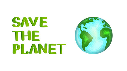 Only One Earth - World Environment day concept design, 5 June holiday. Creative Illustration with text save the planet on transparent background. Ecology, protection of nature and the environment