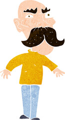 cartoon angry old man