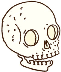 Spooky Skull Chalk Drawing