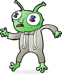 cartoon alien spaceman