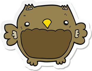 sticker of a cartoon owl