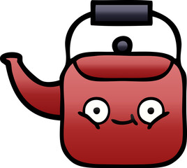 gradient shaded cartoon kettle