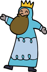 cartoon doodle wise king