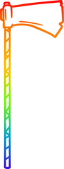 rainbow gradient line drawing cartoon medieval war axe