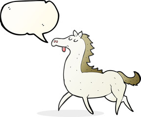 speech bubble cartoon horse