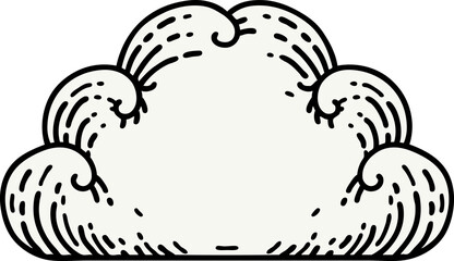 traditional tattoo of a cloud