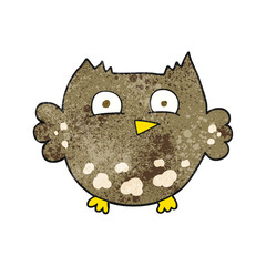 textured cartoon little owl