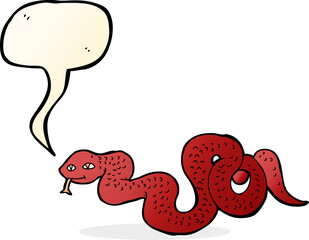 cartoon snake with speech bubble