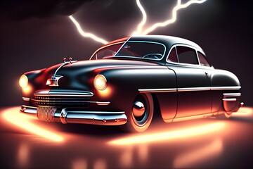 Fototapeta na wymiar highly detailed, classic car, 1950s, art station, sharp focus, studio photo, intricate details - generative ai