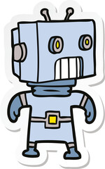 Fototapeta premium sticker of a cartoon robot