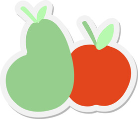 apple and pear sticker