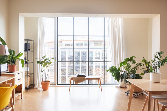 Detail of a cozy living room 