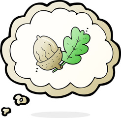 thought bubble cartoon acorn