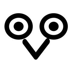 staring bird face icon