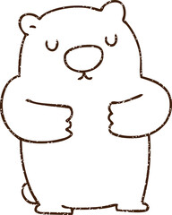 Polar Bear Charcoal Drawing