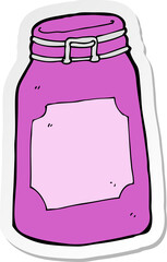 sticker of a cartoon jar